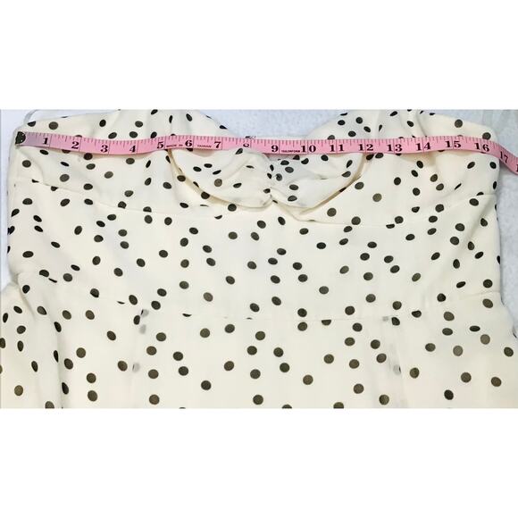 FAME AND PARTNERS sz 12 L The Carmela Cream Black Polka Dot Maxi Dress NWT B86 - Picture 6 of 9